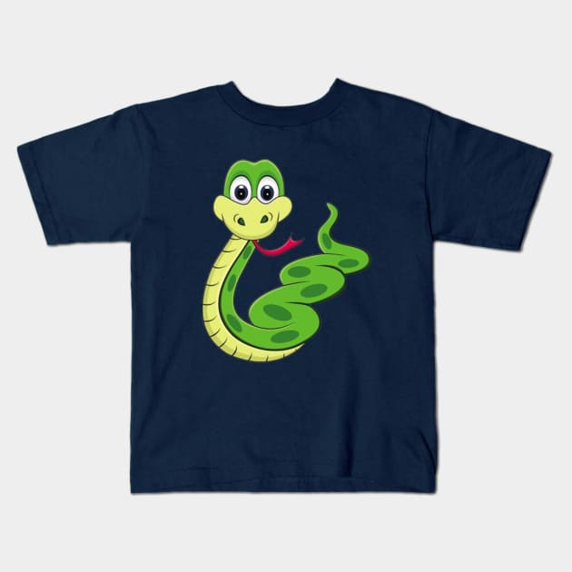 snake kids Kids T-Shirt by leader